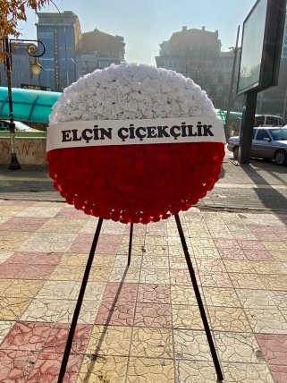 Kırmızı Beyaz Cenaze Çelengi