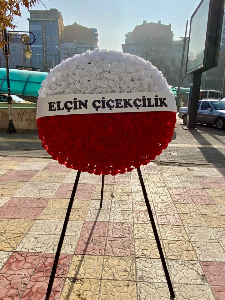 Kırmızı Beyaz Cenaze Çelengi